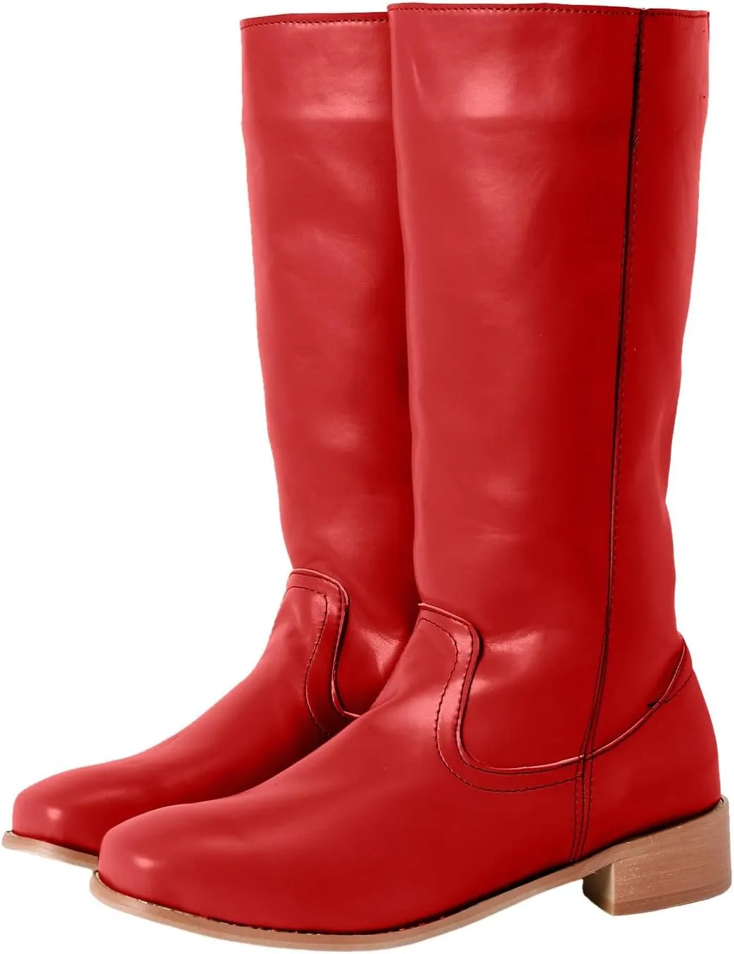 Cowboy Boots for Women Low Heel Winter Boots for Women 2024 Vintage Women's Campus Solid Leather Western Cowboy Boots