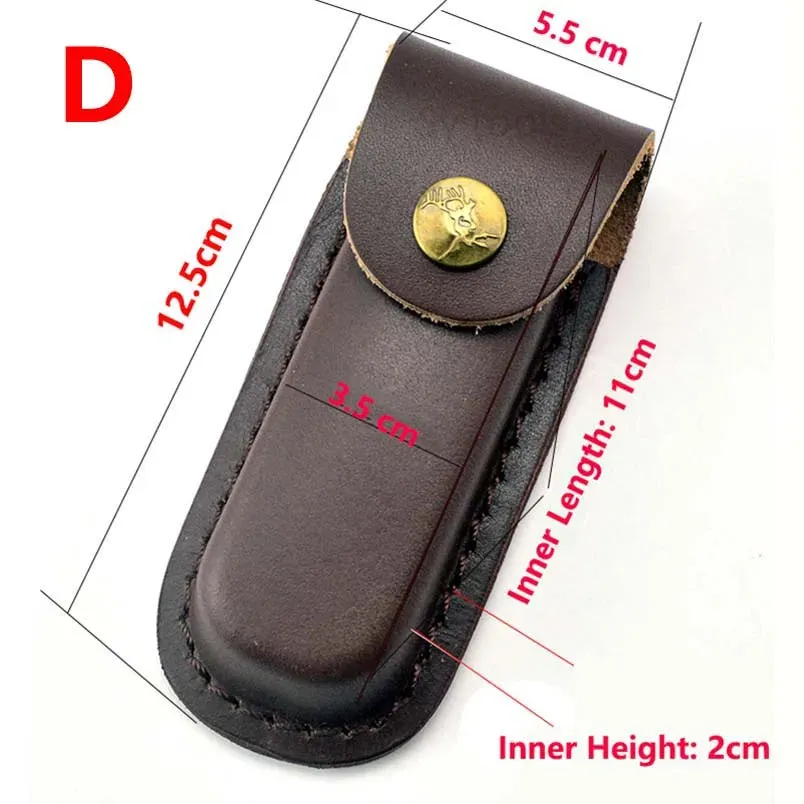 Cowhide Cow Leather Fold Knife Pliers Tool Scabbard Sheath