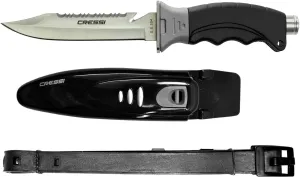 Cressi Borg, Long Blade Knife for Diving and Spearfishing Knife - Pointed & Blunt Tip