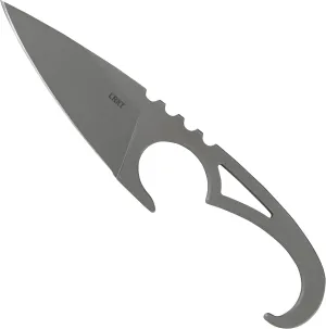 CRKT SDN Fixed Blade Knife with Sheath: Lightweight EDC Outdoor Knife, Stainless Steel with Thermoplastic Sheath 2909, Gray