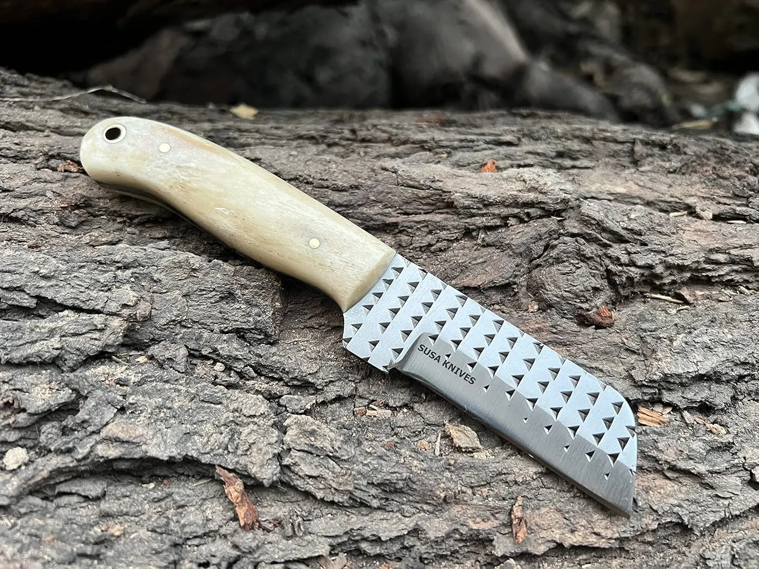 Custom Handmade 7'' fixed blade hoof rasp knife/Cow boy knife/Bull cutter Cowboy knives with pancake leather sheath