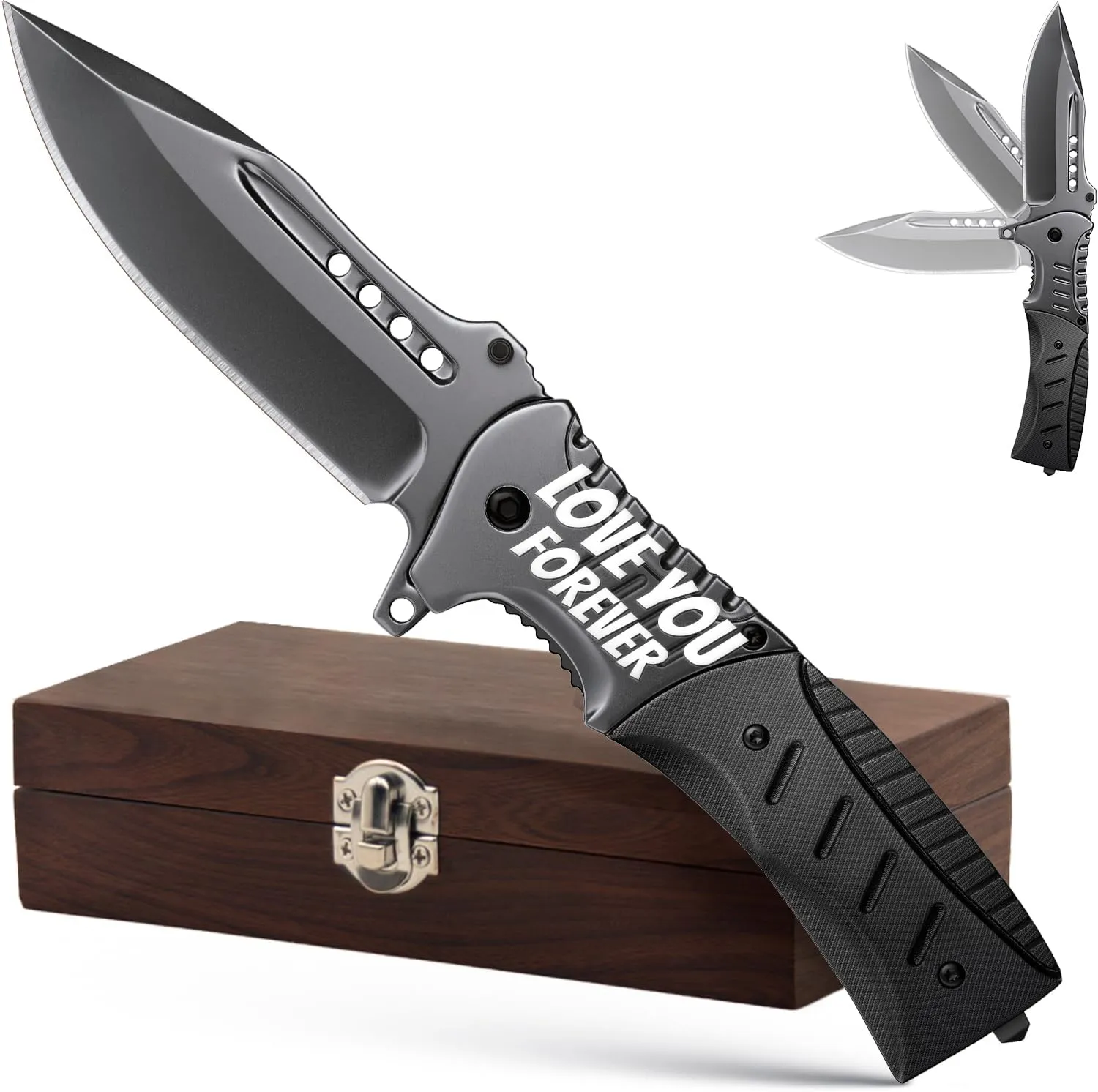 Custom Knife for Men and Women - Personalized Idea Gifts - Engraved Gifts for Dad Husband Boyfriend Wife Girlfriend - Customized Pocket Knives for Birthday - Best Unique Present 0208 PS