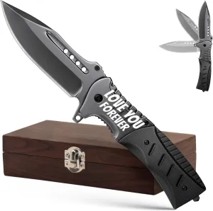 Custom Knife for Men and Women - Personalized Idea Gifts - Engraved Gifts for Dad Husband Boyfriend Wife Girlfriend - Customized Pocket Knives for Birthday - Best Unique Present 0208 PS