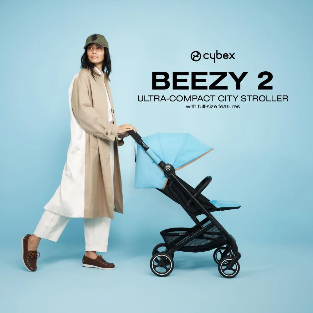 CYBEX Beezy 2 Compact and Lightweight Travel Stroller - Compatible with CYBEX Car Seats, Dark Blue