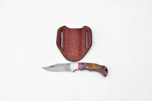 Damascus Limited Run Walnut Pocket Knife - Titan Int.