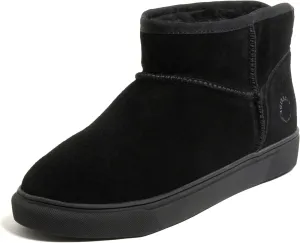 Dearfoams Women's Fireside Bathurst-Shearling Water Resistant Durable Memory Foam Slipper Ankle Boot