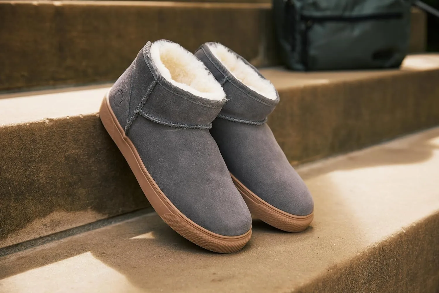 Dearfoams Women's Fireside Bathurst-Shearling Water Resistant Durable Memory Foam Slipper Ankle Boot