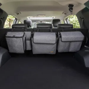 Deluxe Trunk and Backseat Organizer for Medium or large size SUVs & RVs, Detachable Storage Modules with Built-in Cooler, Patent Pending