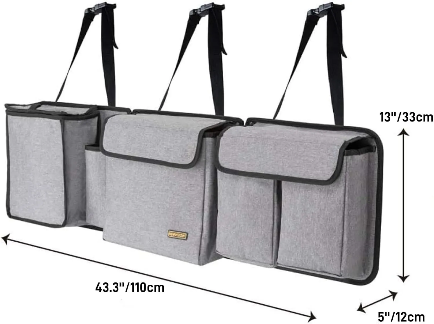 Deluxe Trunk and Backseat Organizer for Medium or large size SUVs & RVs, Detachable Storage Modules with Built-in Cooler, Patent Pending