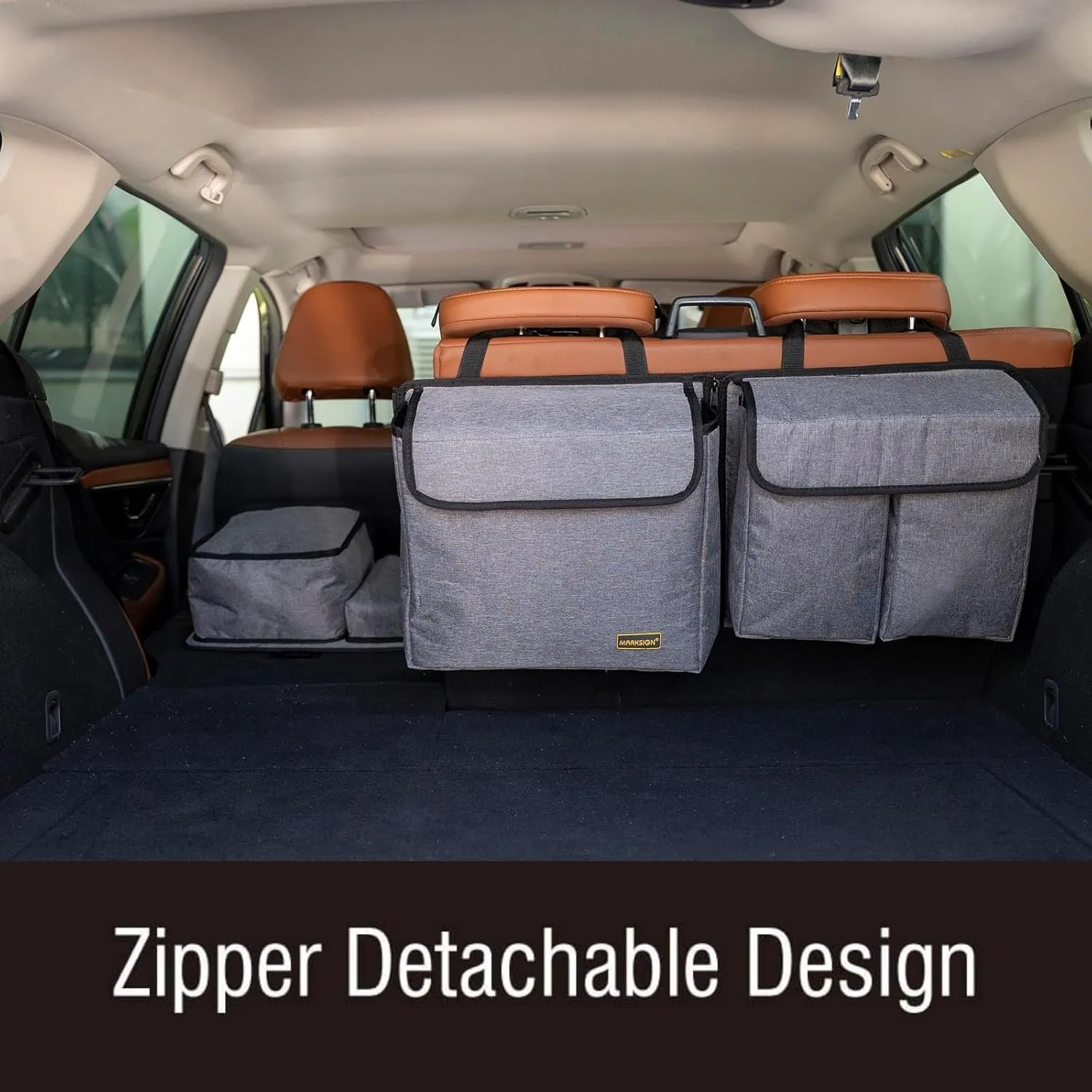 Deluxe Trunk and Backseat Organizer for Medium or large size SUVs & RVs, Detachable Storage Modules with Built-in Cooler, Patent Pending