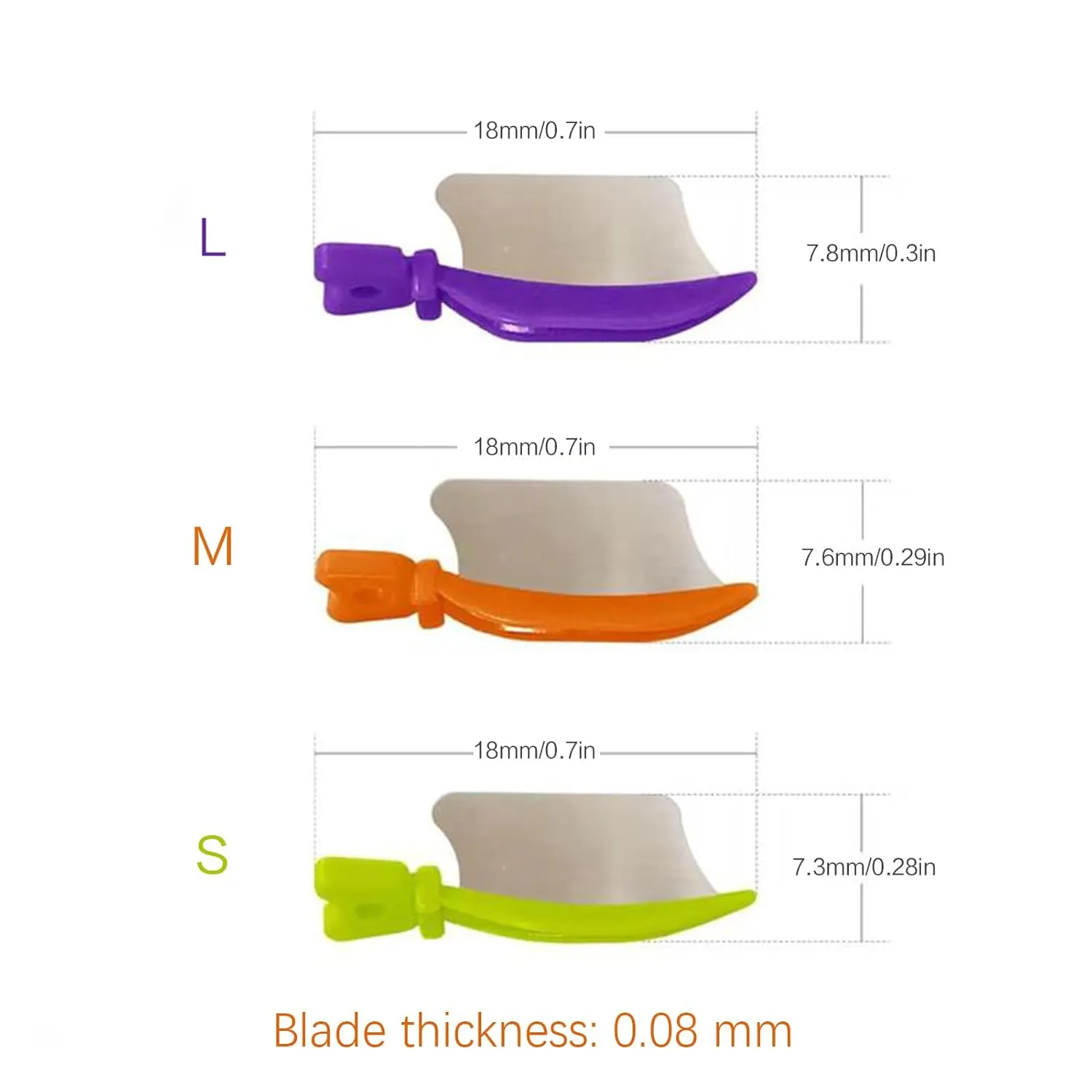 Dental Wedge Knife, Dental Interproximal Plastic Wedge, Dental Wedge Guard with Metal, Dental Plastic Wedges Orthodontic Matrix Wedges for Teeth Interproximal Area. (72PCS)