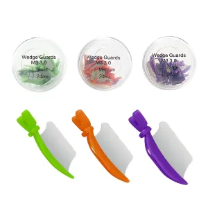 Dental Wedge Knife, Dental Interproximal Plastic Wedge, Dental Wedge Guard with Metal, Dental Plastic Wedges Orthodontic Matrix Wedges for Teeth Interproximal Area. (72PCS)
