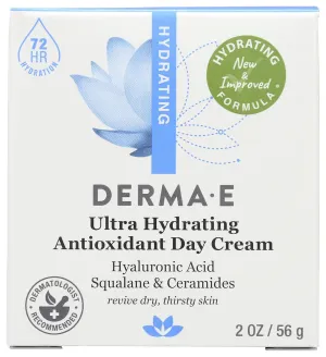 Derma E Ultra Hydrating Antioxidant Day Cream, Dermatologist Tested, 2 Ounce (Pack Of 1)