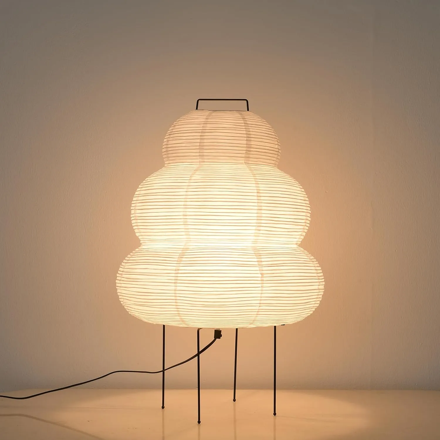Desk Rice Paper Floor Light,15.75" Nordic Design Floor Lamp,Rice Paper Lantern Bedside Light,Living Room Desk Lamp Bedrooms Paper Desktop Lights