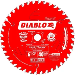 Diablo High-Performance Finish Trim Saw Blade for Wood - 6-1/2" x 40-Teeth, Tico Carbide - D0641X