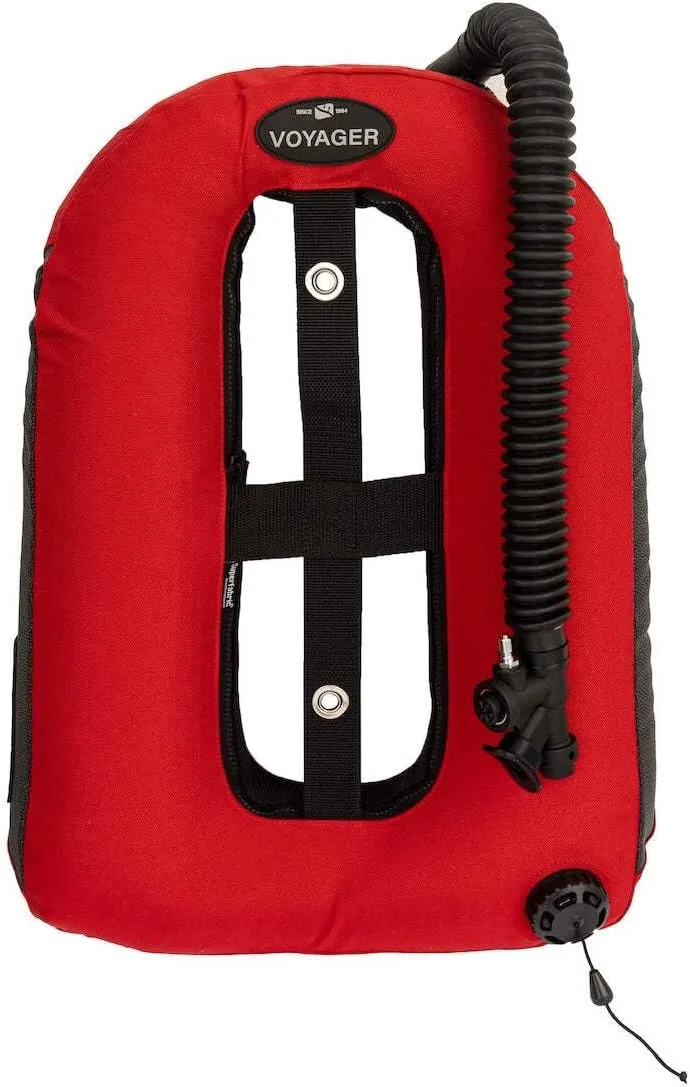 Dive Rite Voyager Wing 16" Inflator with Elbow Red