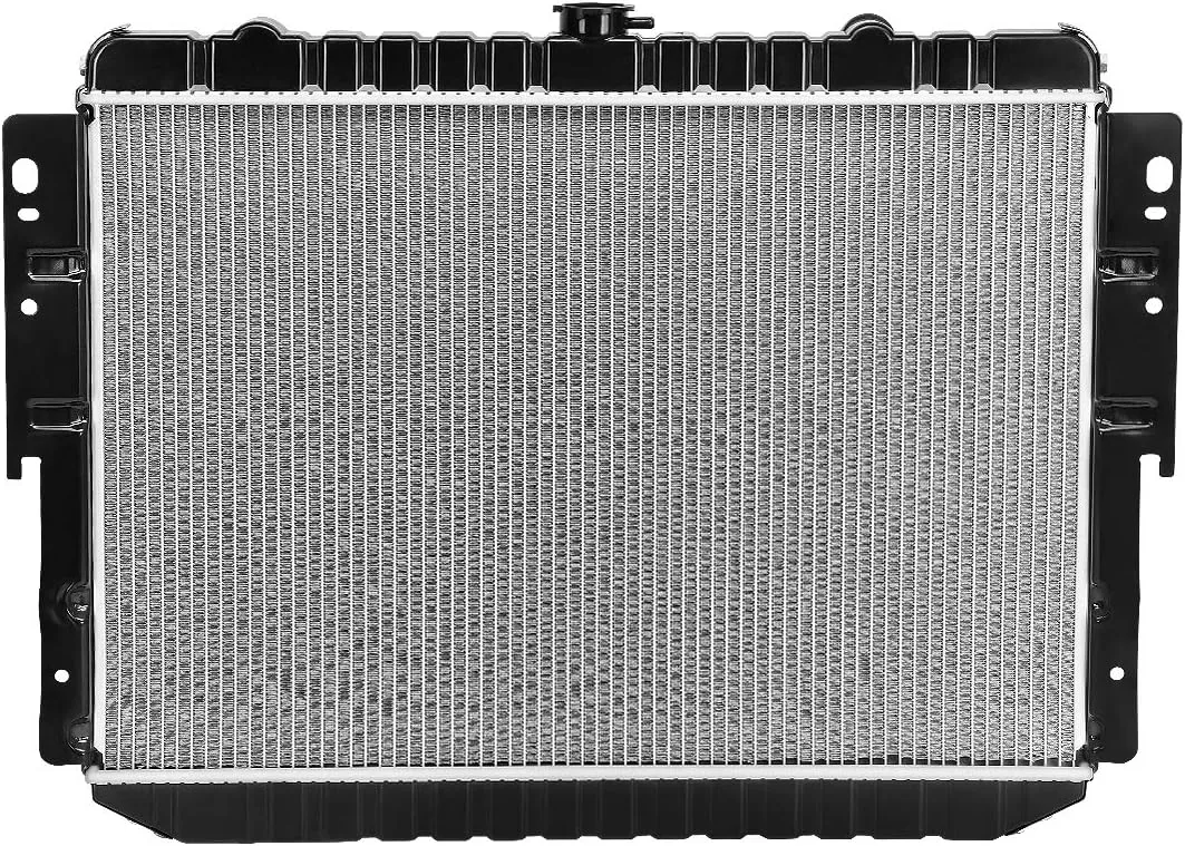 DNA MOTORING OEM-RA-1707 1-Row OE Style Bolt-On Aluminum Core Radiator Compatible with 99-03 Ram 1500 2500 3500 AT, 26-5/16" W H X18-3/4" H X 1-1/4", 1-1/2" Inlet, 1-3/4" Outlet