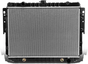 DNA MOTORING OEM-RA-1707 1-Row OE Style Bolt-On Aluminum Core Radiator Compatible with 99-03 Ram 1500 2500 3500 AT, 26-5/16" W H X18-3/4" H X 1-1/4", 1-1/2" Inlet, 1-3/4" Outlet