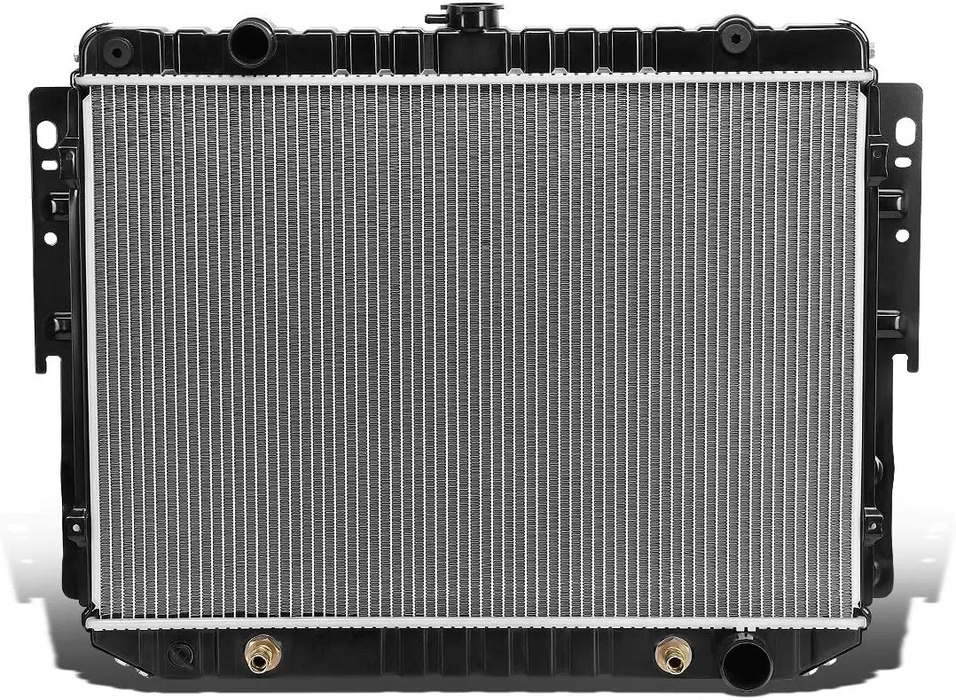 DNA MOTORING OEM-RA-1707 1-Row OE Style Bolt-On Aluminum Core Radiator Compatible with 99-03 Ram 1500 2500 3500 AT, 26-5/16" W H X18-3/4" H X 1-1/4", 1-1/2" Inlet, 1-3/4" Outlet
