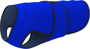 Dog Cooling Vest. Lightweight Jacket with Evaporative Cool Microfiber Technology, UV Protection Shirt for Beach, Sizing for Small, Medium and Large Dogs (XL, Dark Blue)