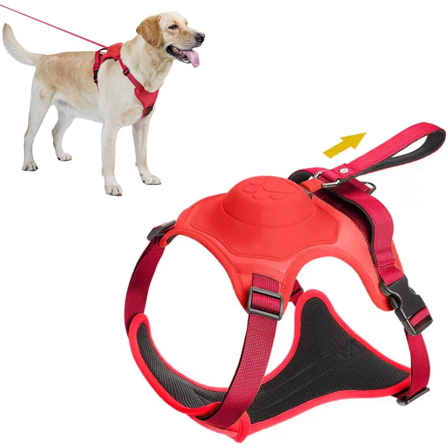 Dog Harness Front Clip Adjustable Outdoor Walking Leash Set