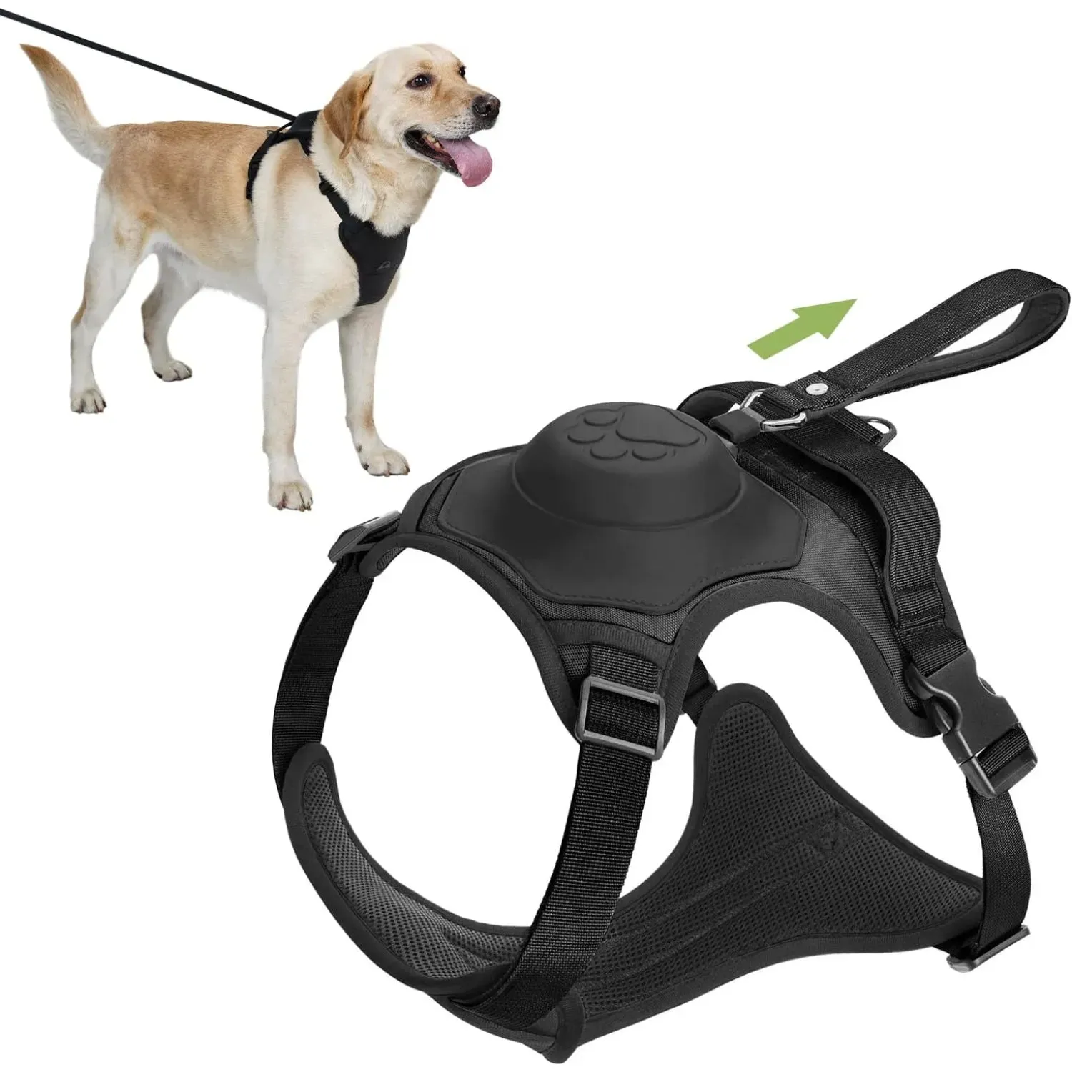 Dog Harness Front Clip Adjustable Outdoor Walking Leash Set