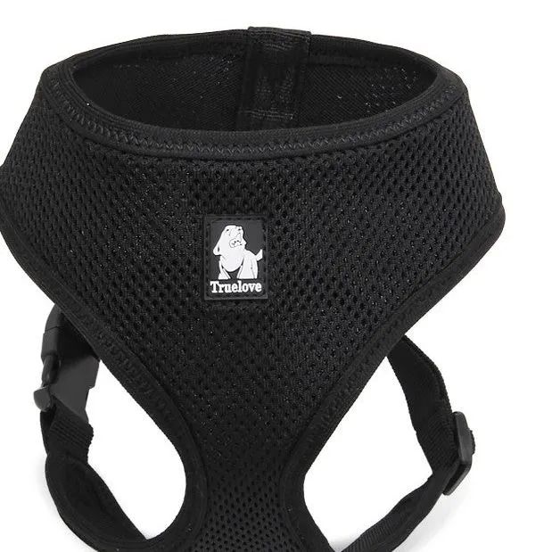 Dog Harness with Steel D Ring - Black, XL