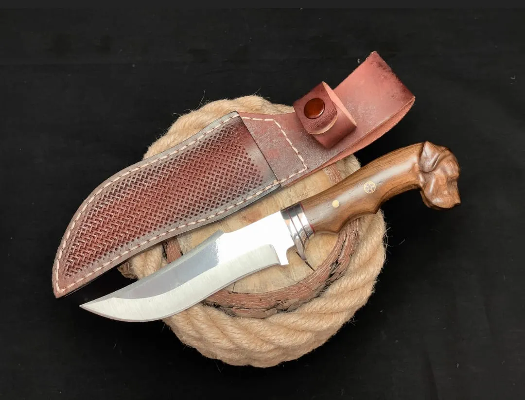 Dog Head Fixed Blade Bushcraft Knife
