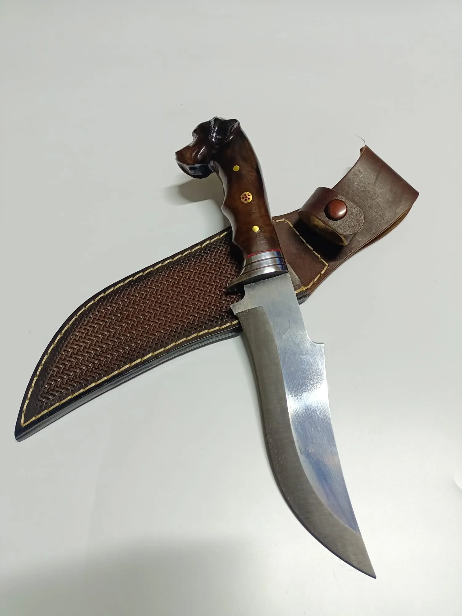 Dog Head Fixed Blade Bushcraft Knife
