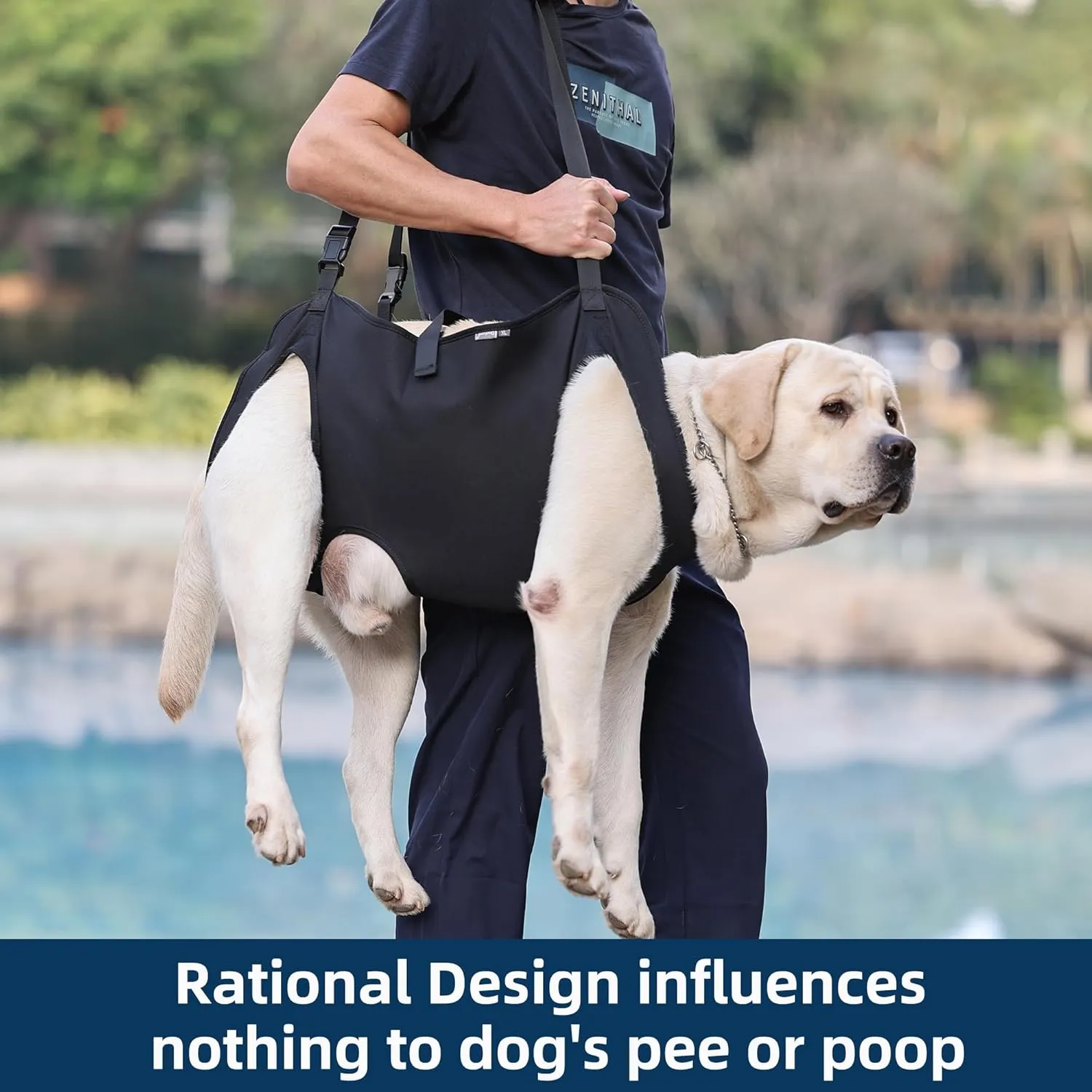 Dog Lift Harness,Full Body Dog Sling Carrier with Handle,Total Body Support for Dogs,Pet Dog Leg Support Sling Adjustable Retractable Breathable Lift Harness (M)