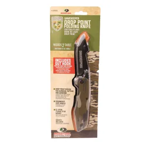 Drop Point W Gut Hook Folding Knife,moob