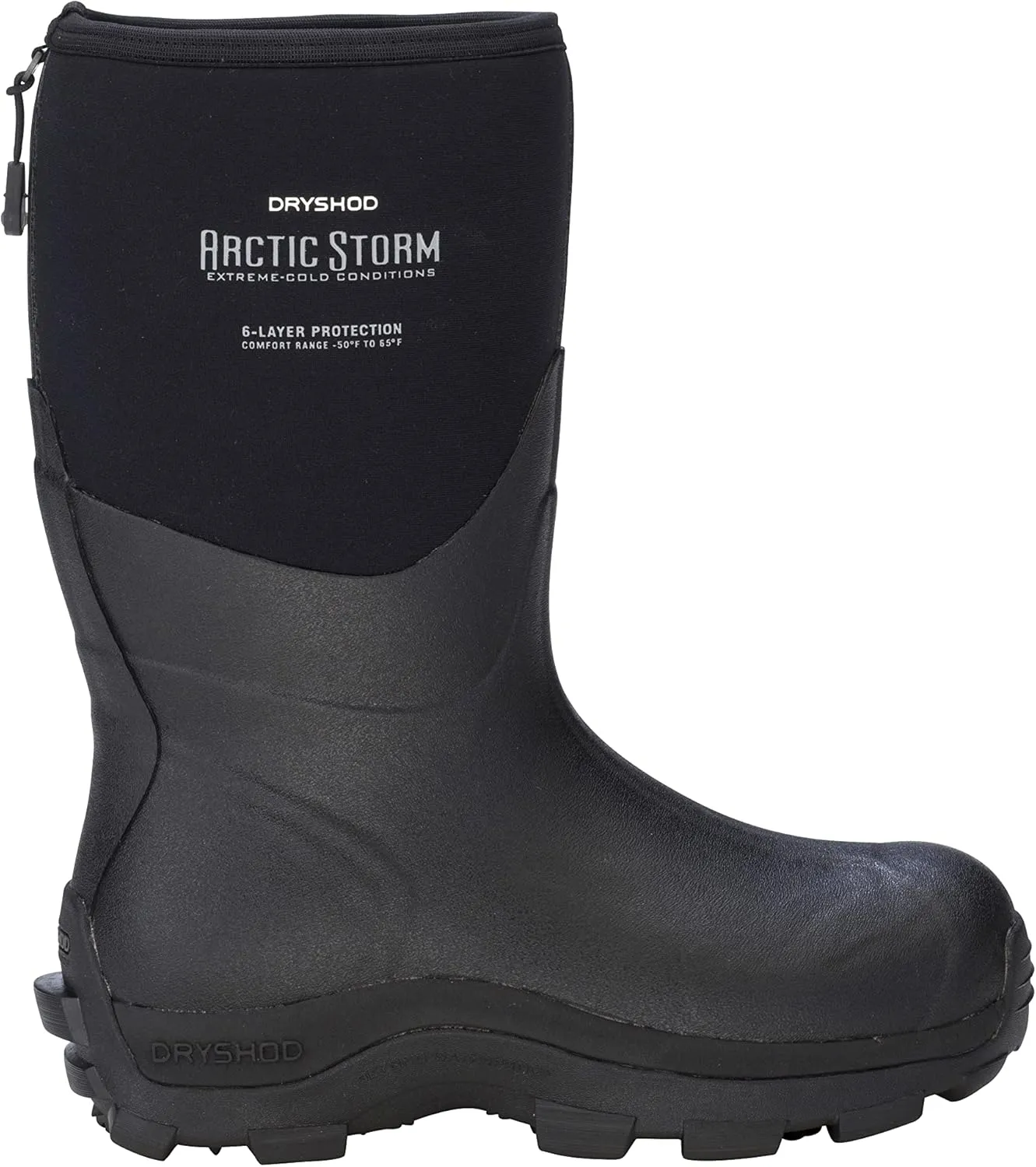 Dryshod Arctic Storm Winter Boot | Mid-Calf Height |Black/Grey | Waterproof | Extreme Cold |Men