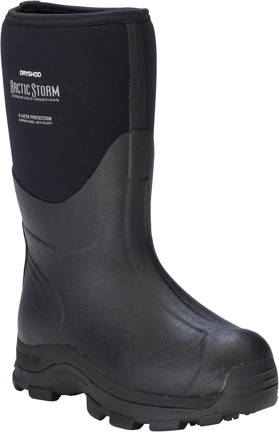 Dryshod Arctic Storm Winter Boot | Mid-Calf Height |Black/Grey | Waterproof | Extreme Cold |Men