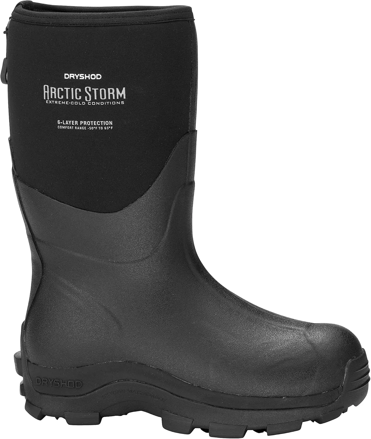 Dryshod Arctic Storm Winter Boot | Mid-Calf Height |Black/Grey | Waterproof | Extreme Cold |Men