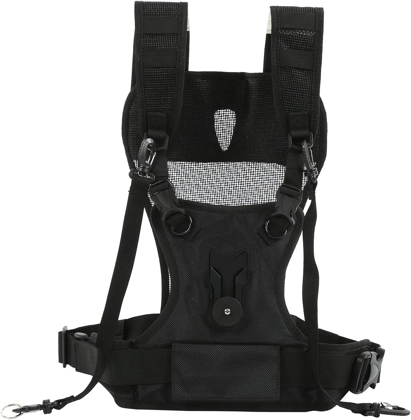 Dual Camera Strap, Adjustable Multi Carrying Dual Camera Harness with Side Holster & Secure Strap, Breathable Comfortable Double Shoulder Camera Strap for Photographer, Hiking, Climbing, Travel Use