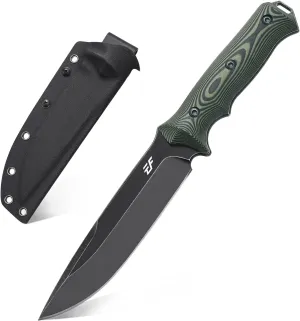 Eafengrow EF128 Fixed Blade Knife DC53 Steel Blade, Two Tone G10 Handle Full Tang Fixed Knifes Straight Knife for Working Camping Hunting Adventure EDC Tool Knife