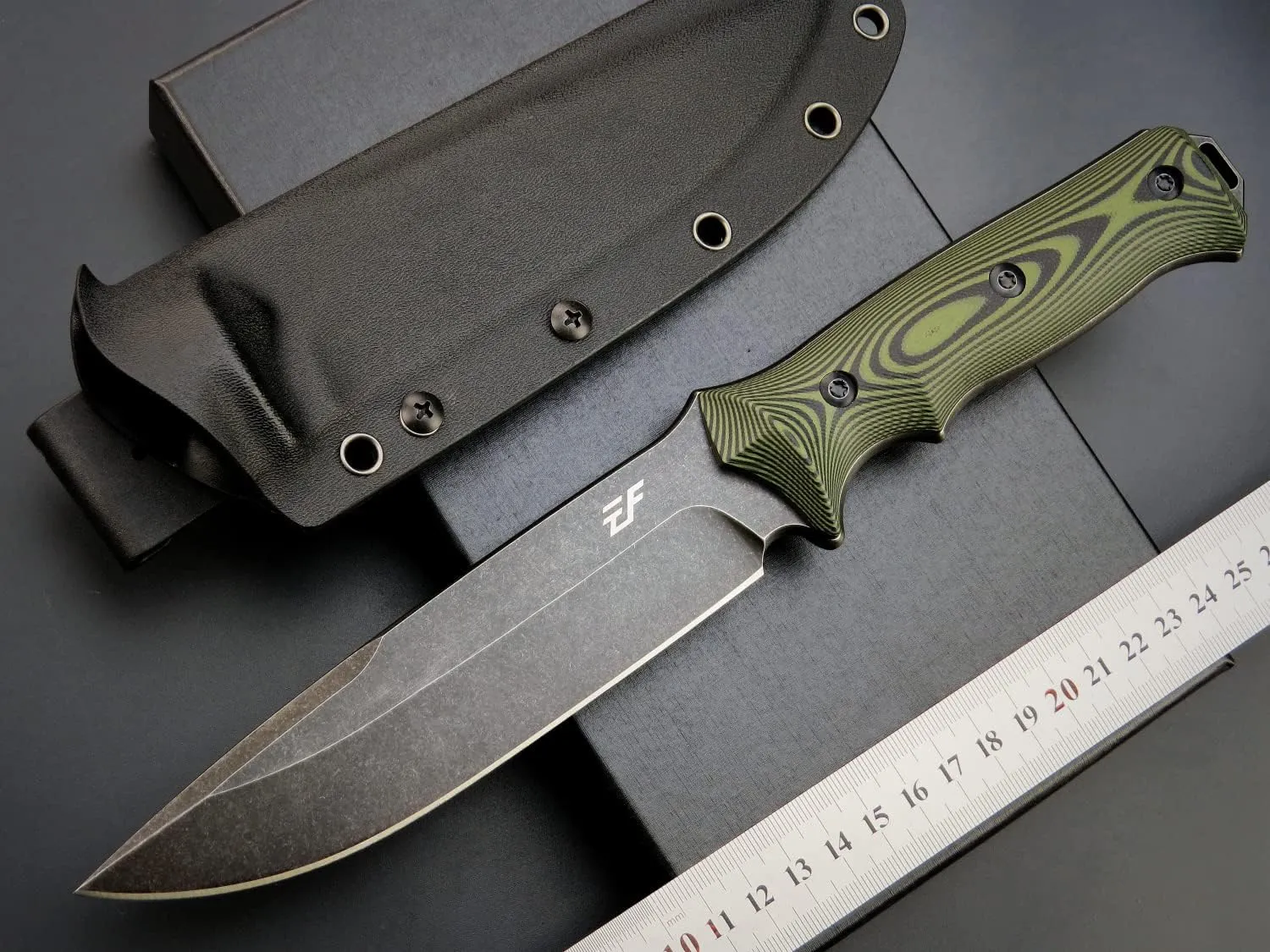 Eafengrow EF128 Fixed Blade Knife DC53 Steel Blade, Two Tone G10 Handle Full Tang Fixed Knifes Straight Knife for Working Camping Hunting Adventure EDC Tool Knife