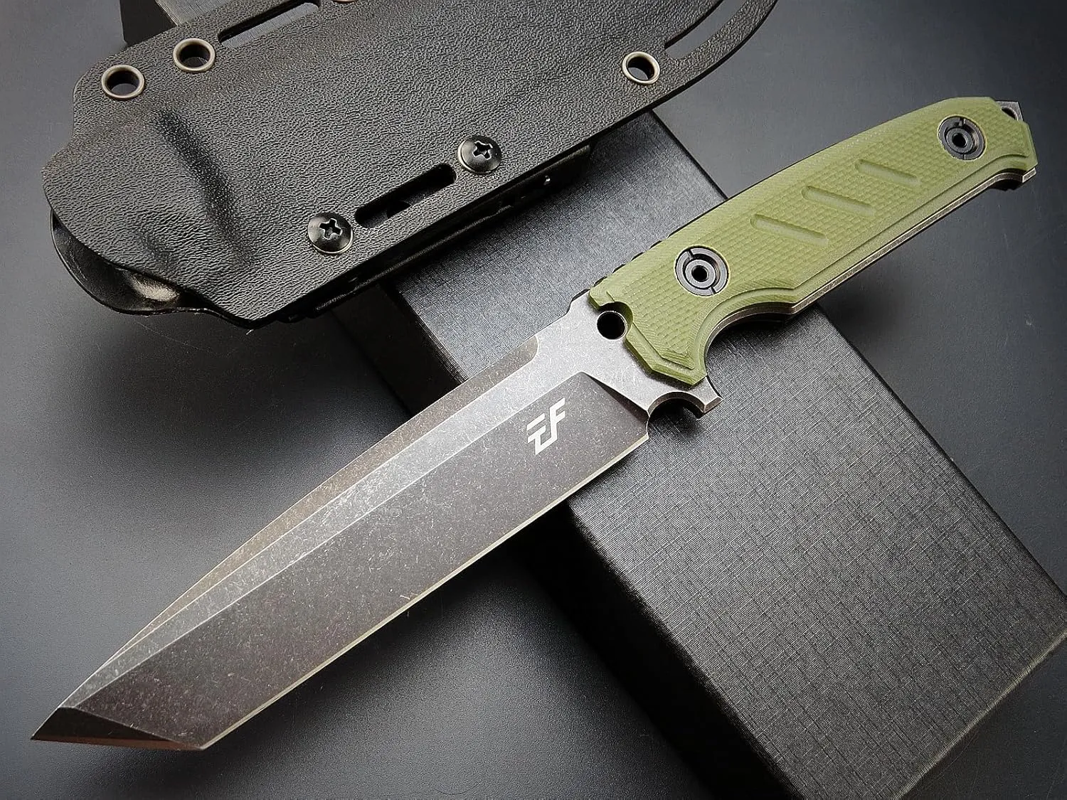 Eafengrow EF129 Fixed Blade Knife, DC53 Steel Tanto Blade,G10 Handle Full Tang Fixed Knifes Straight Knife for Camping Hunting Adventure Survival and EDC Tool