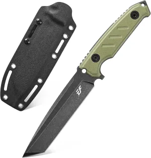 Eafengrow EF129 Fixed Blade Knife, DC53 Steel Tanto Blade,G10 Handle Full Tang Fixed Knifes Straight Knife for Camping Hunting Adventure Survival and EDC Tool