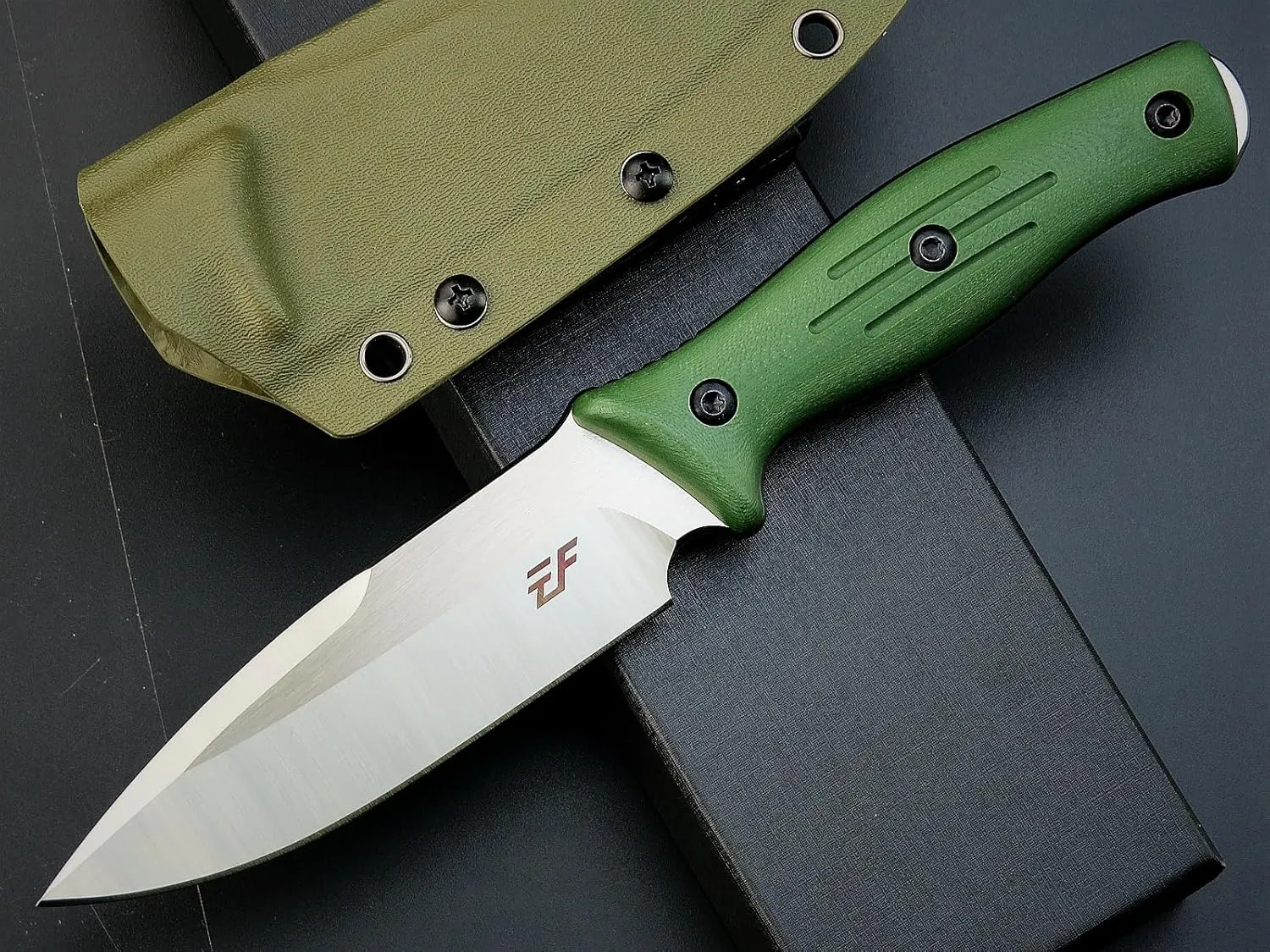 Eafengrow EF140 Fixed Blade Knife, AUS-10 Steel Blade,G10 Handle Full Tang EDC Tool Straight Knife for Working Camping Survival