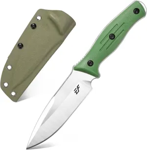 Eafengrow EF140 Fixed Blade Knife, AUS-10 Steel Blade,G10 Handle Full Tang EDC Tool Straight Knife for Working Camping Survival
