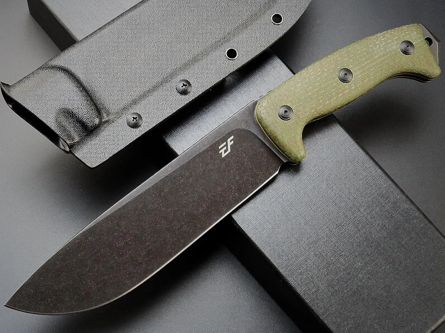 Eafengrow EF148 Fixed Blade Knife AUS-10 Steel Blade Micarta Handle Full Tang EDC Straight Knife for Hunting Camping Bushcraft