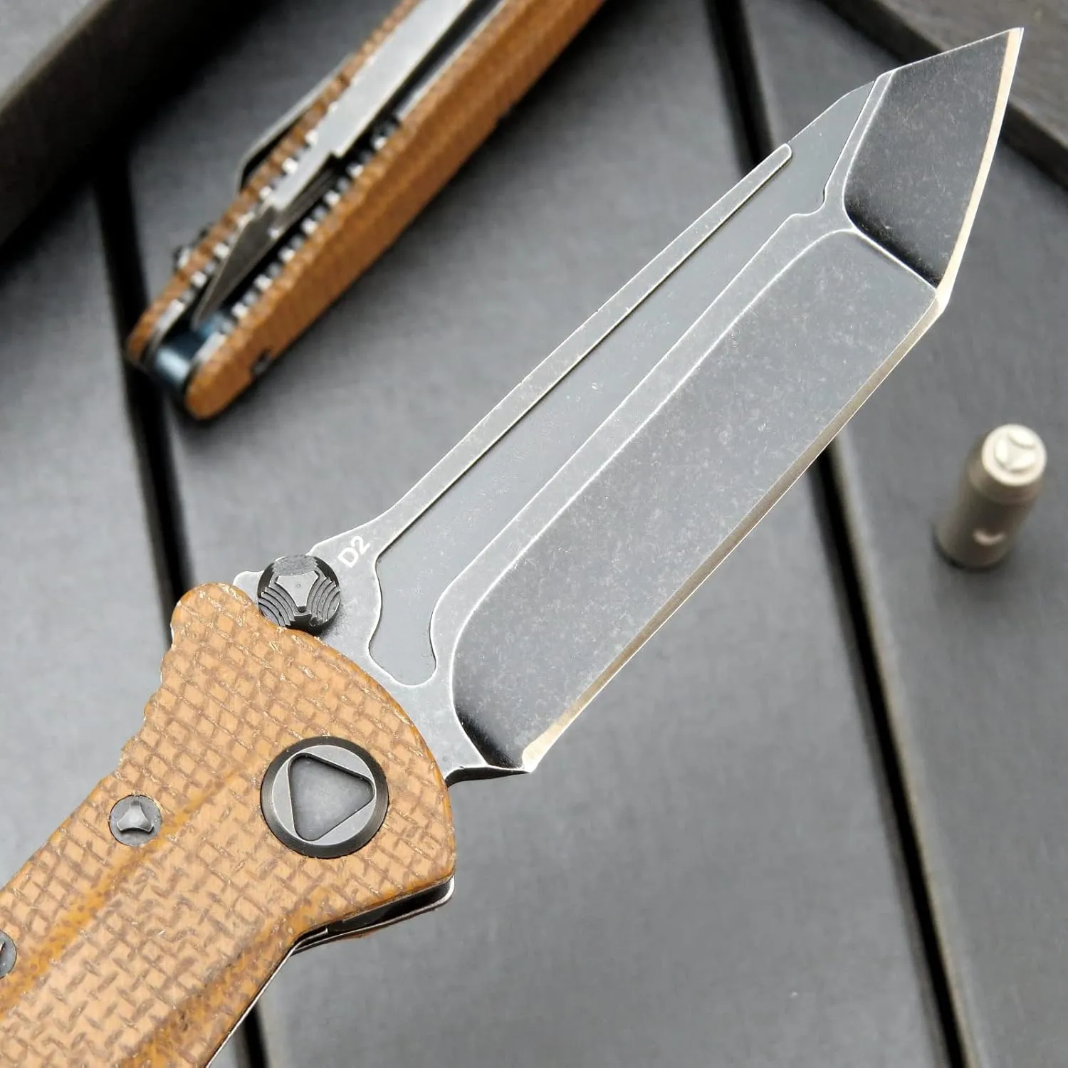 Eafengrow EF55 Pocket Knife Folding Knife G10 Handle D2 Steel Blade Folder EDC Tool Knifes for Working Camping with Clip(Brown)