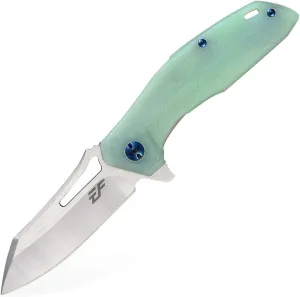 Eafengrow EF911 Folding Knife D2 Steel Blade G10 Handle with Pocket Clip EDC Pocket Ball Bearing Flipper Hunting Knife Tactical Tool Knives for Camping Outdoor Hiking (Jade)