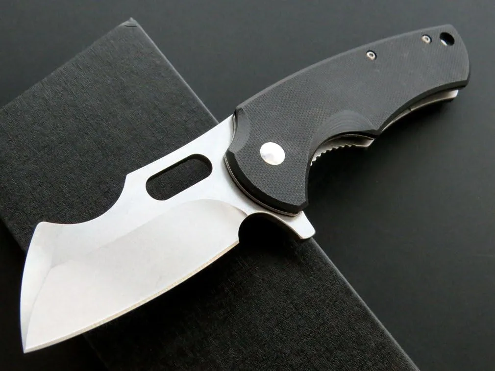 Eafengrow Pocket Knives D2 Blade and G10 Handle Folding Camping Knife Mini Outdoor Pocket Knife Survival Tool (EF13-black)