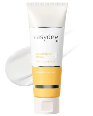 EASYDEW DW-EGF Peptide Melatoning Cream for Radiant Skin and Restores Sun Damaged Skin with Glutathione - Evens Skin Tone, Moisture Glow Skin, 3.6 oz.