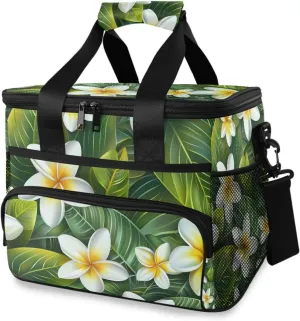Egg Flower Tropical Plant Cooler Bag Insulated Cooler Soft Sided Cooler 24 Can Portable Picnic Bag Large Leakproof Lunch Bag Box for Beach Grocery Camping Travel Car Men Women