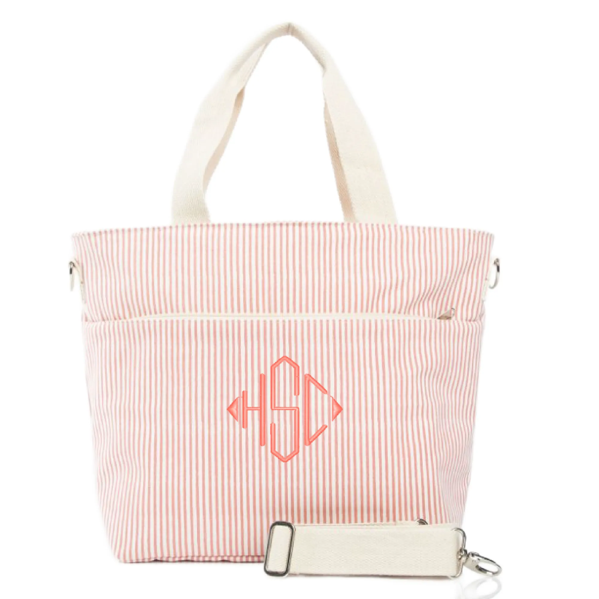 Embroidered Striped Day Cooler