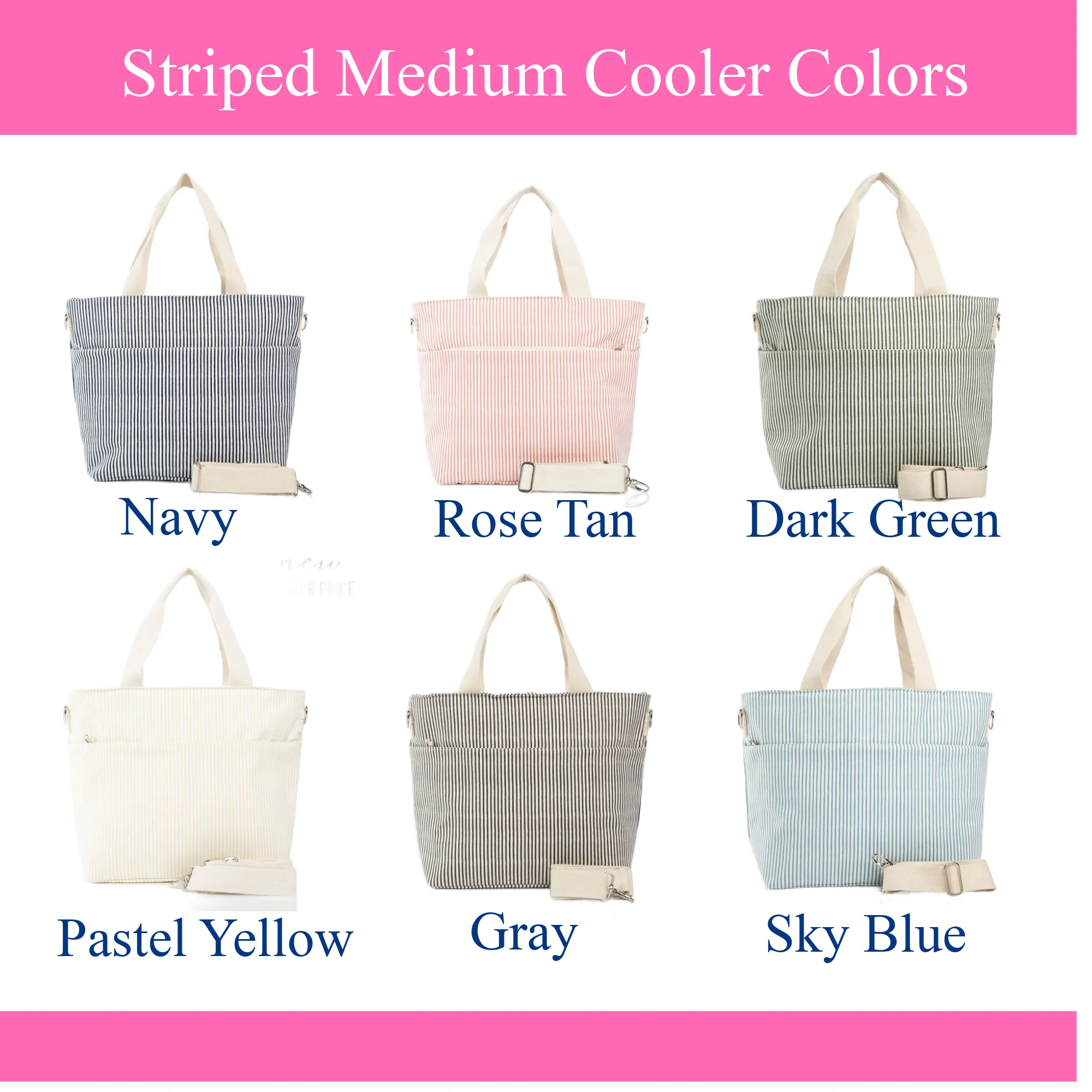 Embroidered Striped Day Cooler