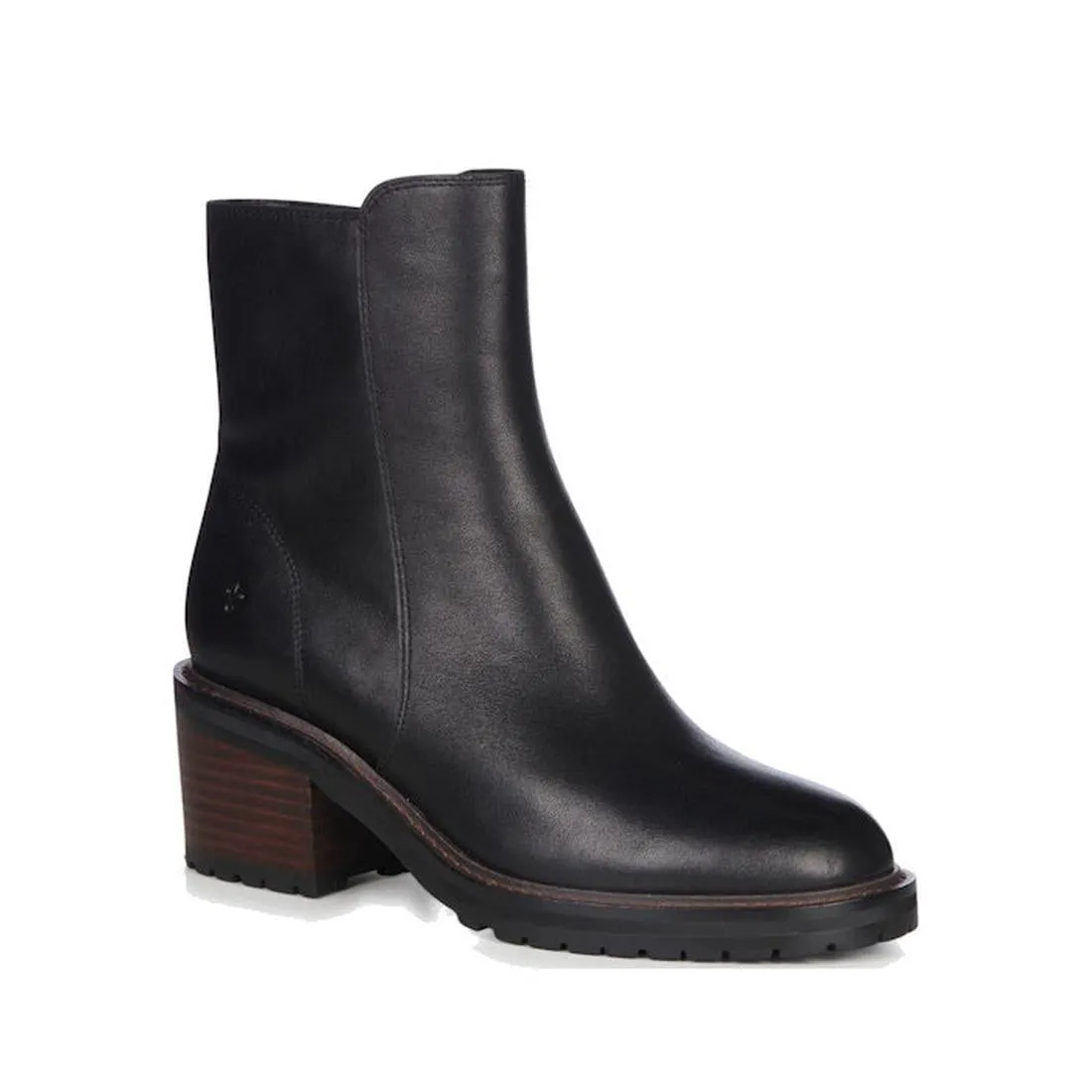 EMU Zeil Leather Calf  Block Heeled Boot Black